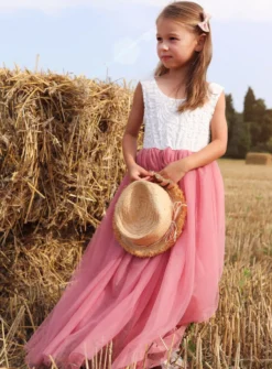 Robe cérémonie fille dos nu et dentelle