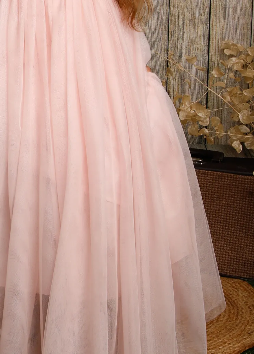 Robe cérémonie fille dos nu et dentelle