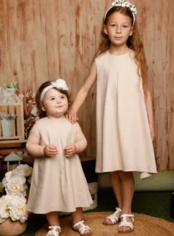 Robe cérémonie fille en lin Collection Noam