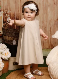 Robe cérémonie fille en lin Collection Noam