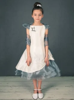 Robe cérémonie fille Grace grise Gris 2 ans