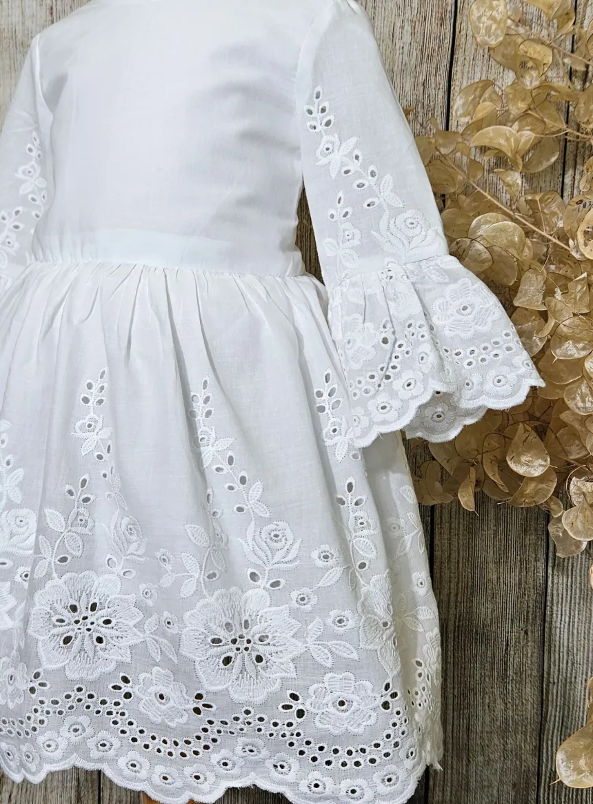 Robe cérémonie fille Lana manche mi-longue bohème