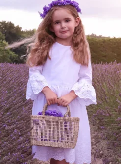 Robe cérémonie fille Lana manche mi-longue bohème