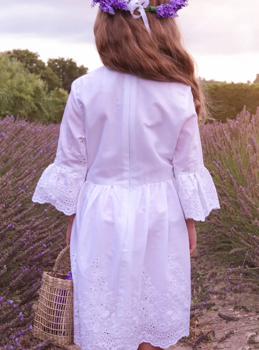 Robe cérémonie fille Lana manche mi-longue bohème