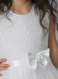 Robe cérémonie fille longue princesse Avelina blanche - gamme luxe