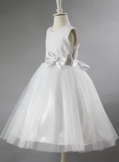 Robe cérémonie fille longue princesse Avelina blanche - gamme luxe