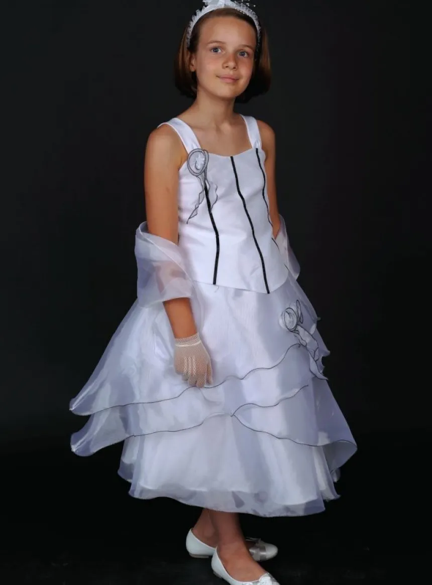 Robe cérémonie fille Lou blanche Blanc