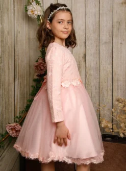 Robe cérémonie fille Maëlys manches longues