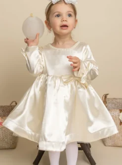 Robe cérémonie fille Nelly manches longues