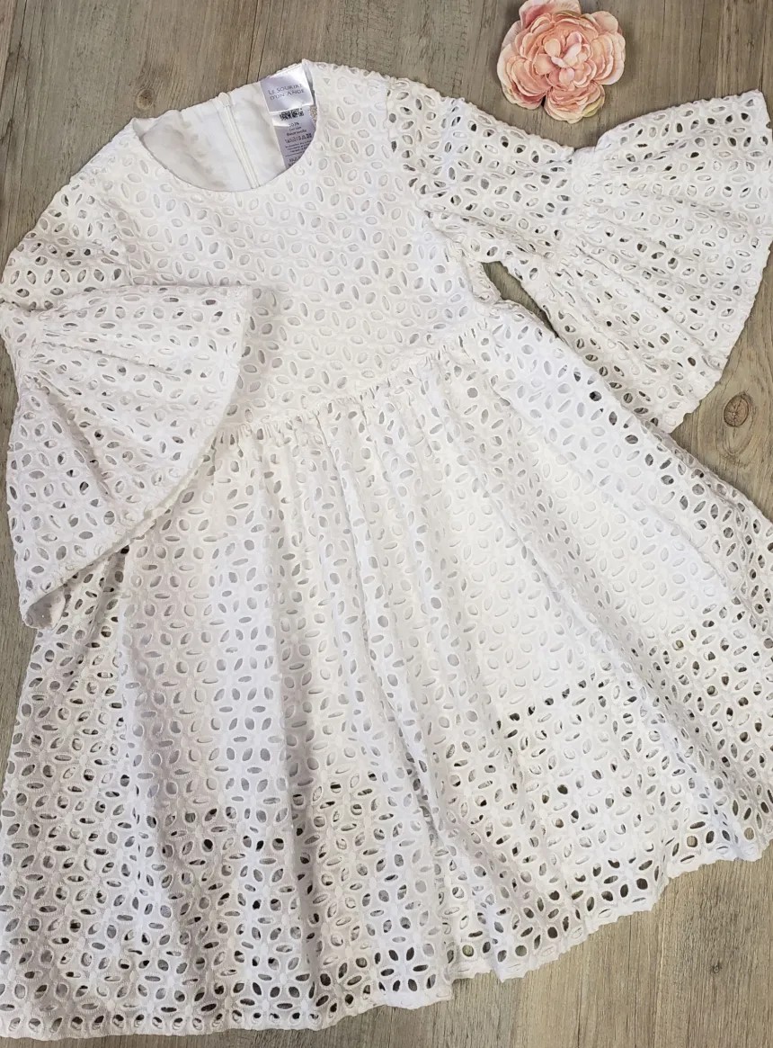 Robe cérémonie fille Tess dentelle blanche