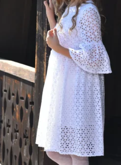 Robe cérémonie fille Tess dentelle blanche