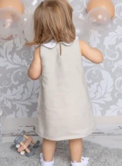 Robe cérémonie lin beige Isabelle
