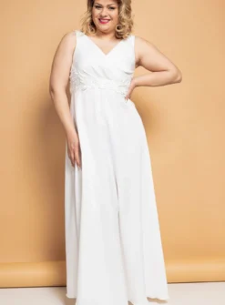 Robe cérémonie longue satin pour femme