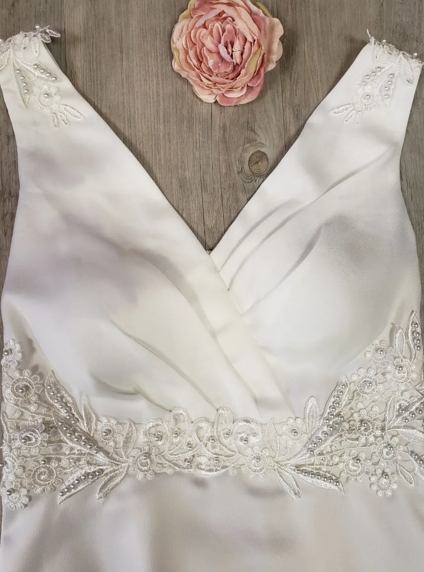 Robe cérémonie longue satin pour femme