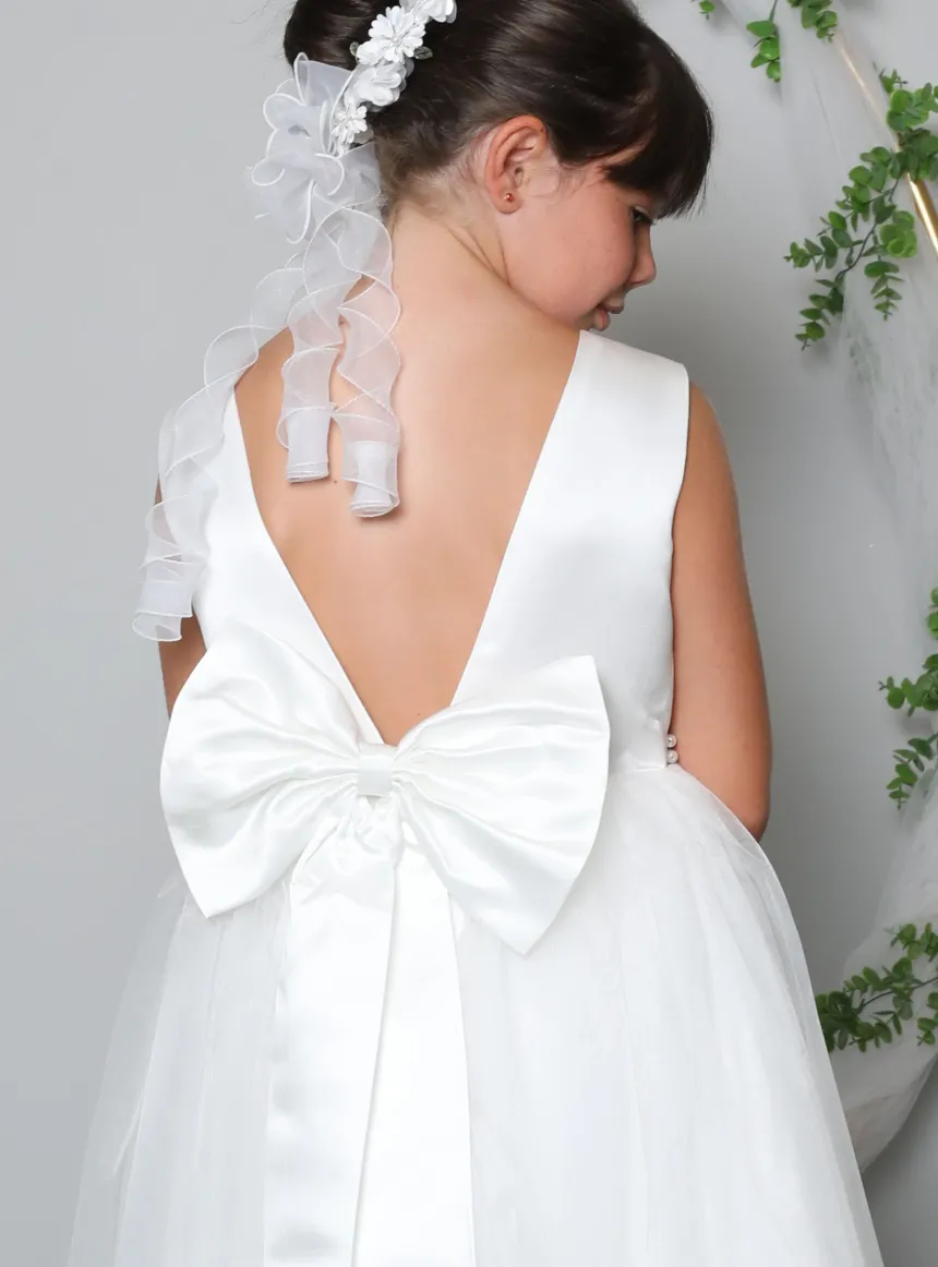 Robe cérémonie longue style princesse pour fille