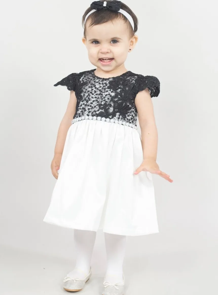 Robe cérémonie petite fille dentelle couleur + bandeau