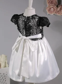 Robe cérémonie petite fille dentelle couleur + bandeau