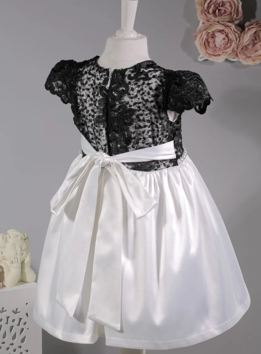 Robe cérémonie petite fille dentelle couleur + bandeau