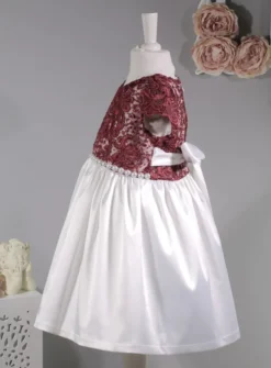 Robe cérémonie petite fille dentelle couleur + bandeau