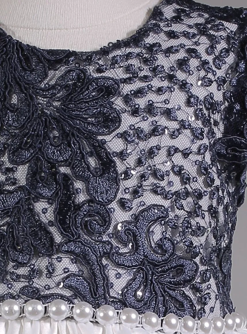 Robe cérémonie petite fille dentelle couleur + bandeau