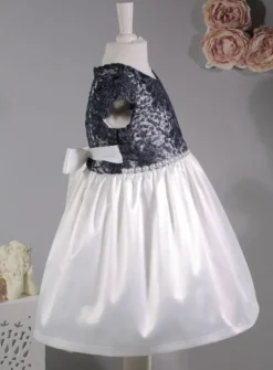 Robe cérémonie petite fille dentelle couleur + bandeau
