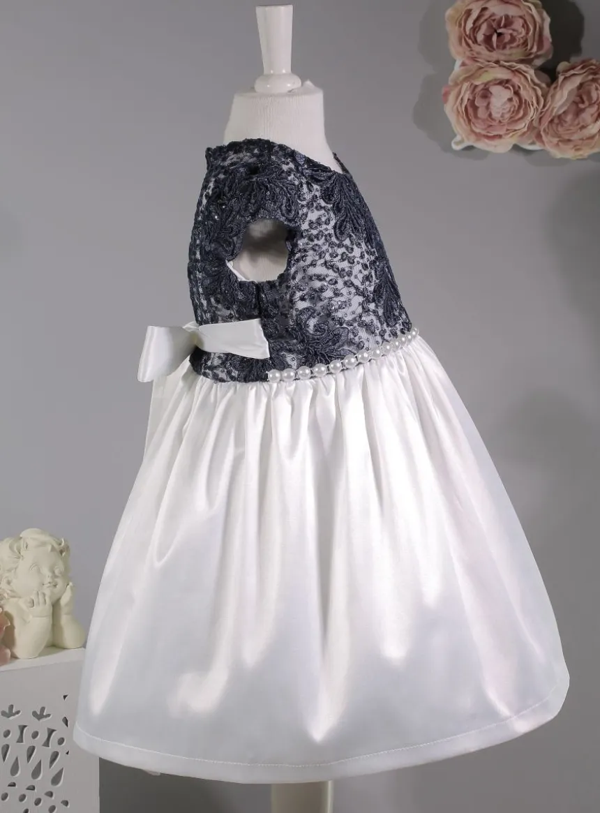 Robe cérémonie petite fille dentelle couleur + bandeau