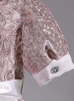 Robe cérémonie petite fille dentelle paillette + bandeau