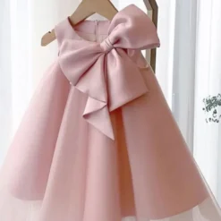 Robe cérémonie petite fille Doris avec gros noeud