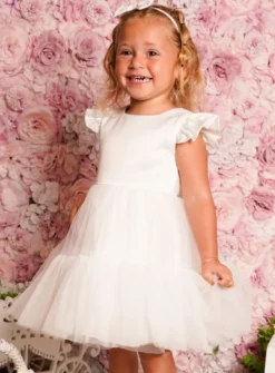 Robe cérémonie petite fille Mae + bandeau
