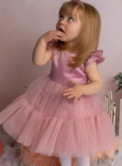 Robe cérémonie petite fille Mae + bandeau