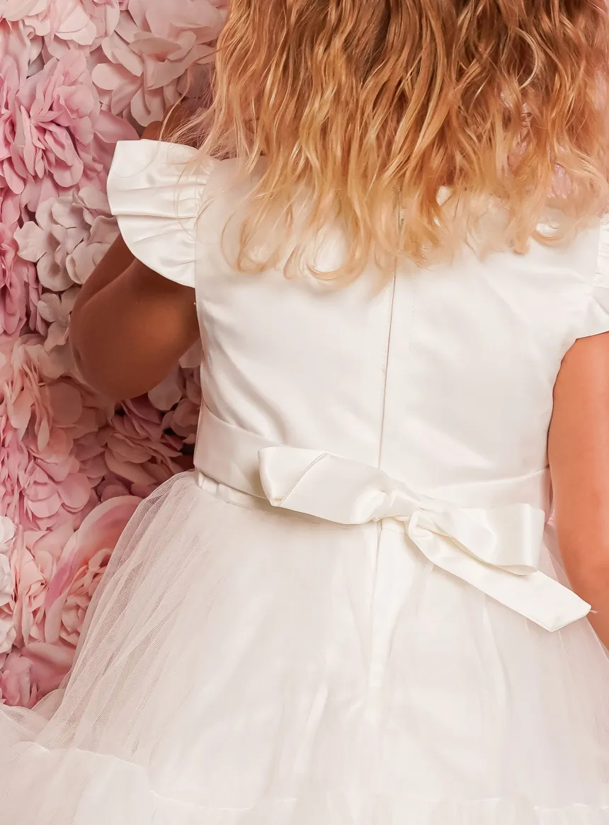 Robe cérémonie petite fille Mae + bandeau