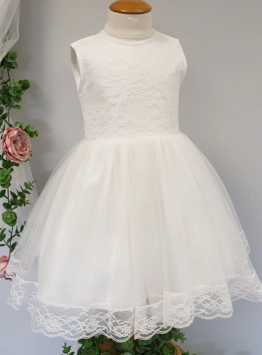 Robe cérémonie petit fille Mina dentelle - Gamme Luxe