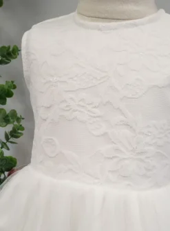 Robe cérémonie petit fille Mina dentelle - Gamme Luxe