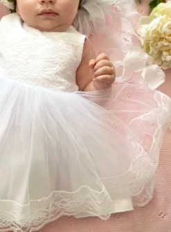 Robe cérémonie petit fille Mina dentelle - Gamme Luxe