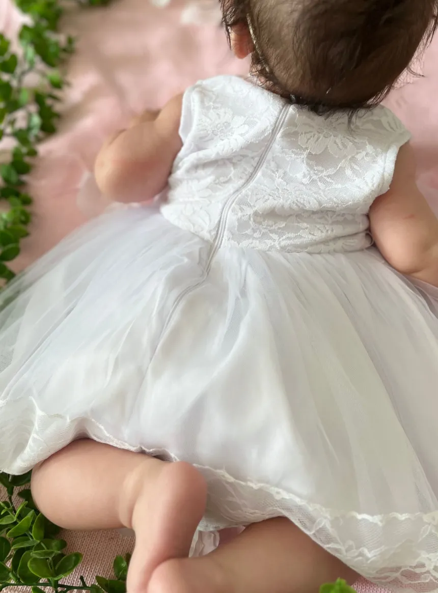 Robe cérémonie petit fille Mina dentelle - Gamme Luxe