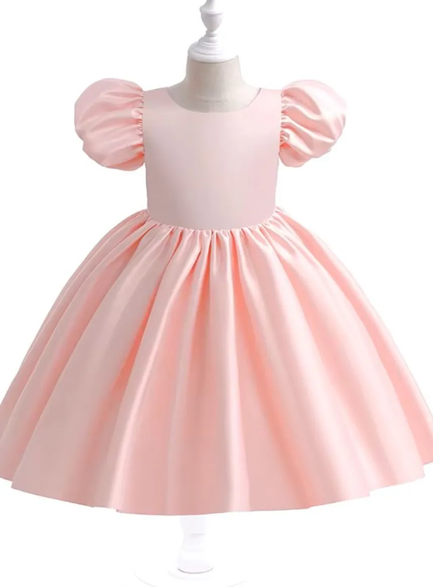 Robe cérémonie pour petite fille satin