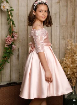 Robe cérémonie princesse fille Lyanna manches longues