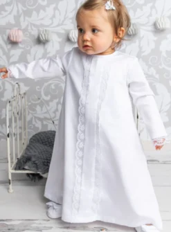 Robe de baptême Anaé manches longues