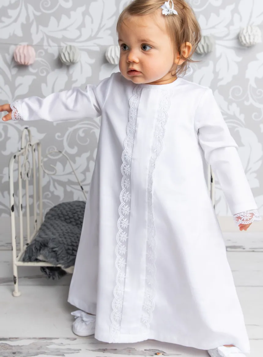 Robe de baptême Anaé manches longues