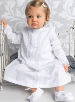 Robe de baptême Anaé manches longues