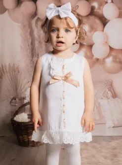Robe de baptême bébé fille blanche
