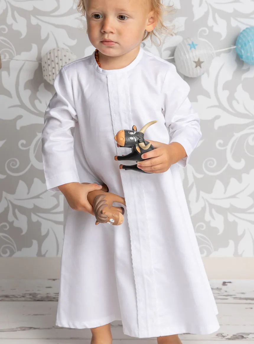 Robe de baptême bébé garçon manches longues Simon