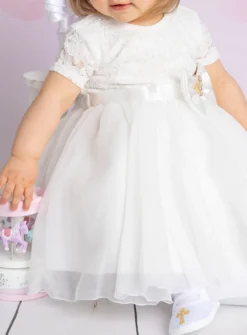 Robe de baptême bébé petite fille Adria - gamme luxe