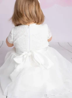 Robe de baptême bébé petite fille Adria - gamme luxe