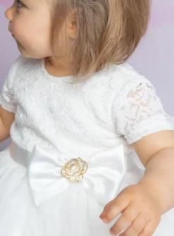 Robe de baptême bébé petite fille Adria - gamme luxe