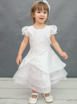 Robe de baptême blanche et brodée Morgane Blanc 3 mois