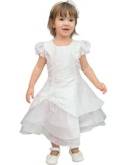 Robe de baptême blanche et brodée Morgane Blanc 3 mois