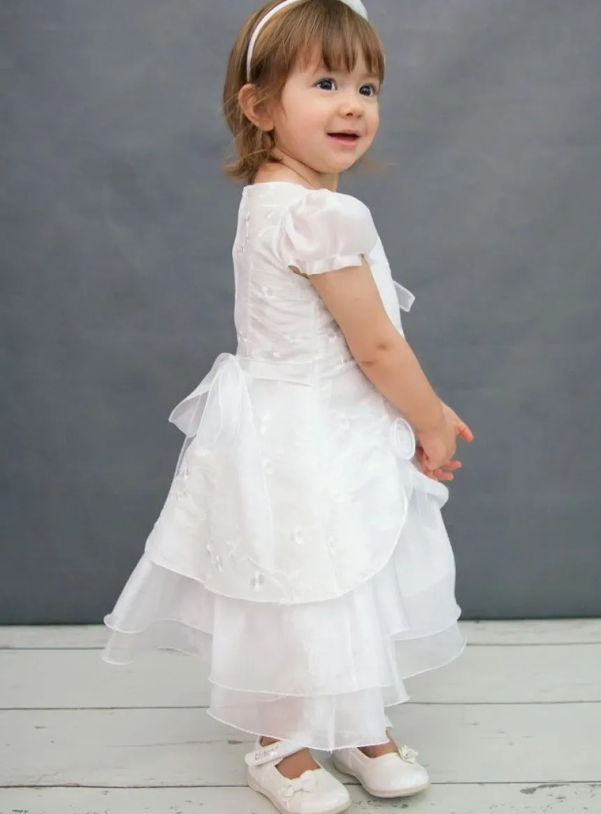 Robe de baptême blanche et brodée Morgane Blanc 3 mois