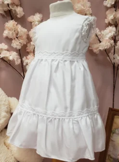 Robe de baptême courte blanche Léa