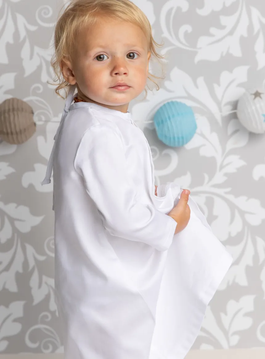 Robe de baptême garçon manches longues Joseph